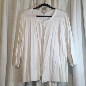 White Button-Up Cardigan